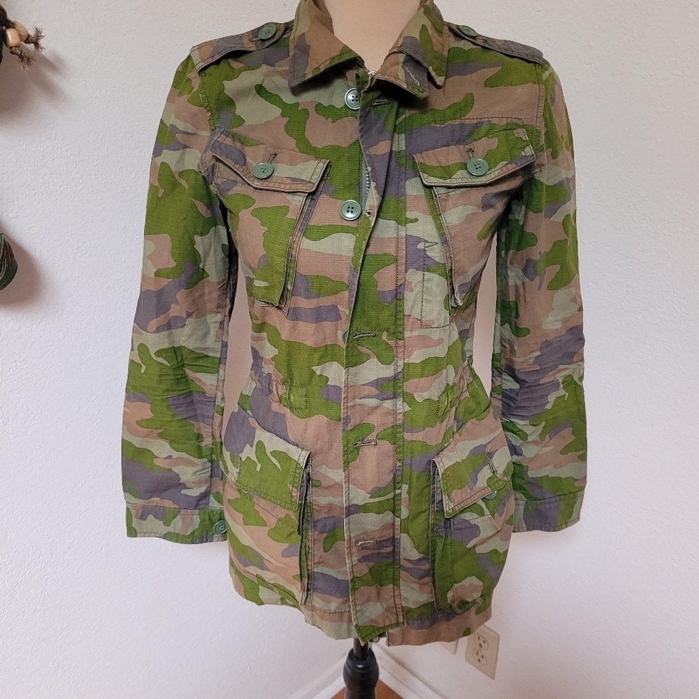 J Crew Camo Utility Coat